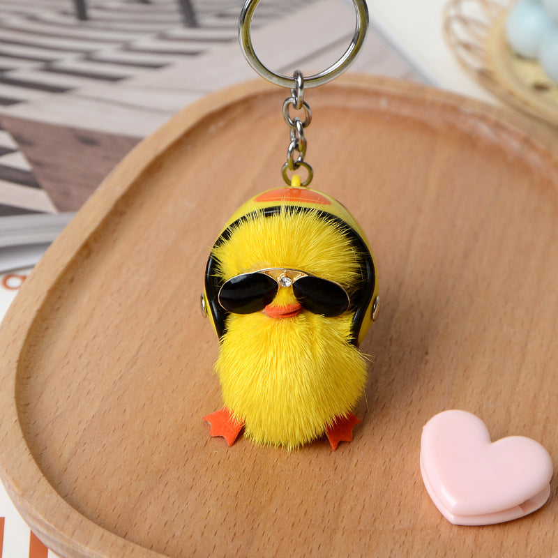 1pc Plush Cute Duckling For Car Keychain Bag Pendant Cell Phone Chain Phone Decoration