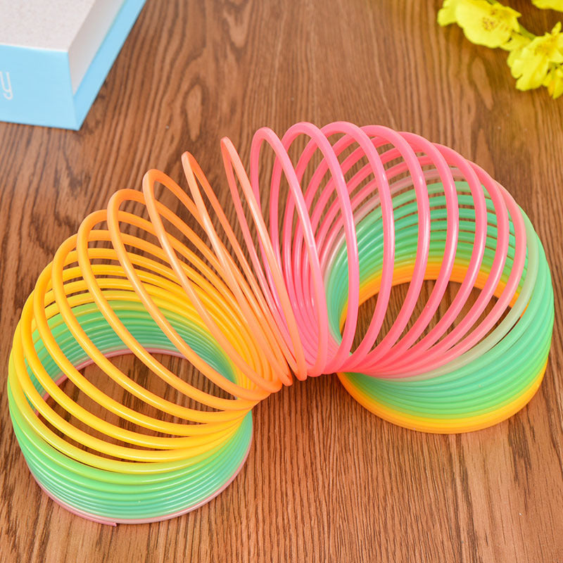 2pcs NEW Magic Rainbow Color Walking Spring Toy 3.4" × 3.5" Novelty Toys