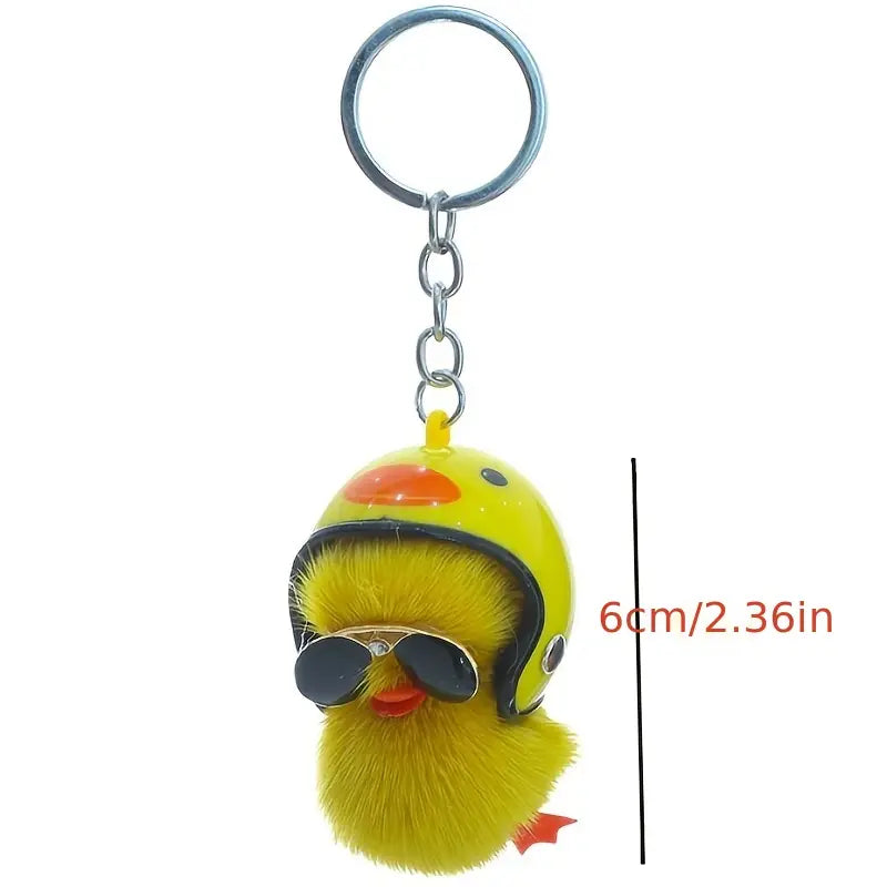 1pc Plush Cute Duckling For Car Keychain Bag Pendant Cell Phone Chain Phone Decoration