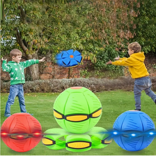 Magic Flying Saucer Ball, Children's Decompression Venting Ball, Step-on Bouncing Luminous Deformation Ball, Interactive Flying Saucer Ball, Non-pet Ball