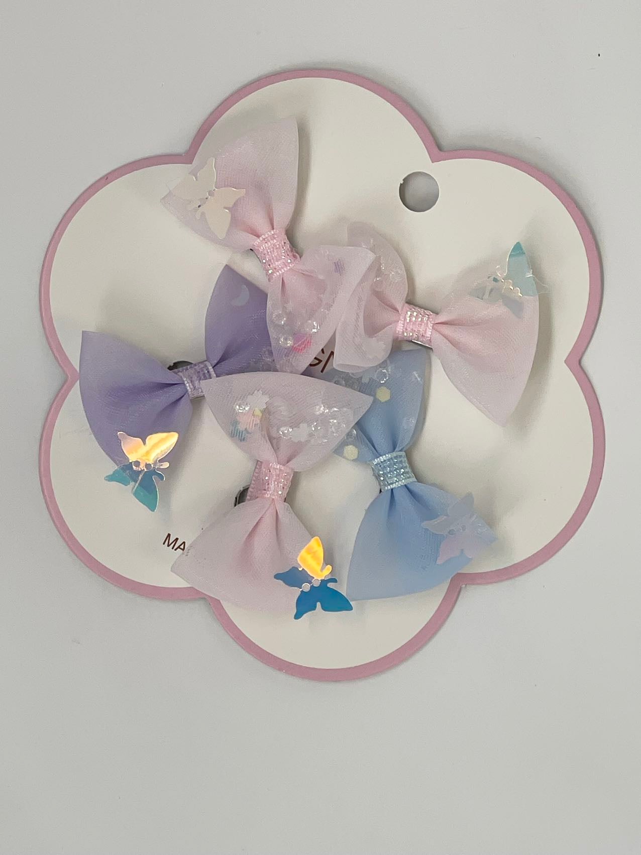 5pcs Set Baby Girls Butterfly Bowknot Hairpin Hair Clips Headwear Hair Accessories