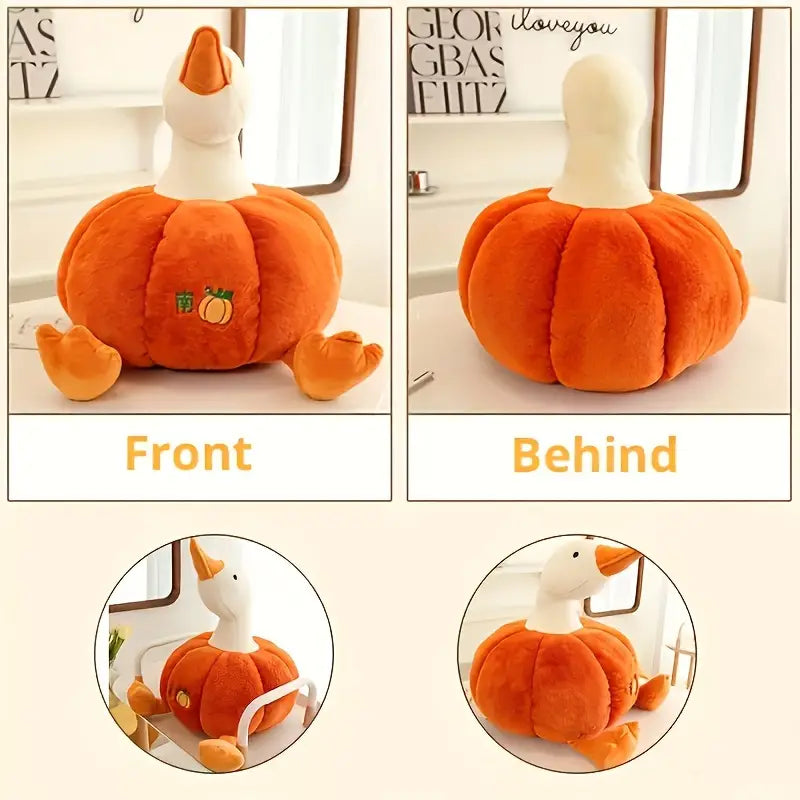 Goose Duck Pumpkin Plush Toy Pillow, Cute Doll Best Sellers Room Decor, Anime Animal Plushy Kawaii Cute Toy For Bed Sofa Couch Home Decor