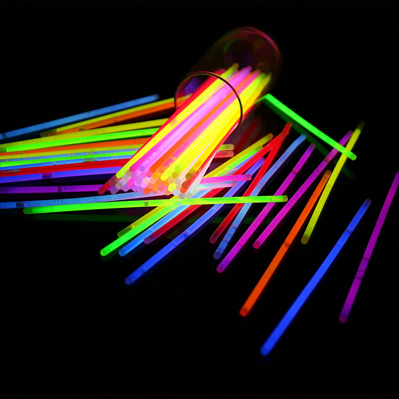 100PCS Spring Glow Sticks(8"),Glow in The Dark Party Supplies with Connectors,Bracelets and Necklaces for Kids Adults
