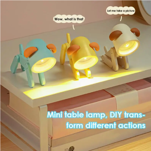 Mini LED Desk Lamp Kawaii Desk Lamps Cute Small Phone Holder Desk Decorative Deer Lamp