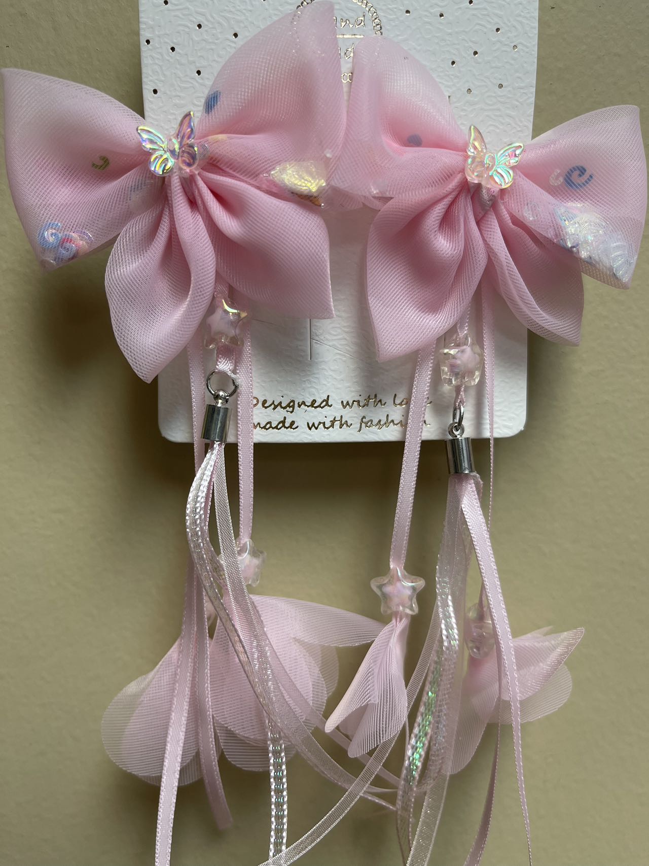 Girls Adorable Butterfly Streamers Hair Clips Headwear Princess Princess Hair Accessories