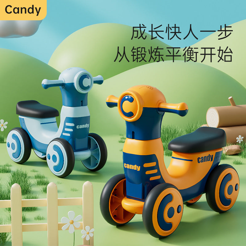 New Children's Balance Car With Music and Light Four-wheel Balance Car