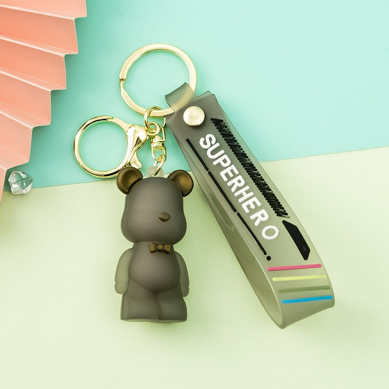 Cartoon Bear Keychain Cute Crystal Keychain Suitable for Car Keys Bag Ornaments Decoration Gifts