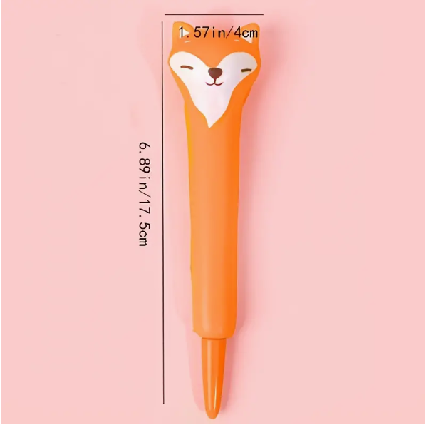 6pack Creative Cartoon Slow Rebound Decompression Gel Pen For Students Cute Cartoon Black Gel Pen Student Learning Stationery Decompressing Pen