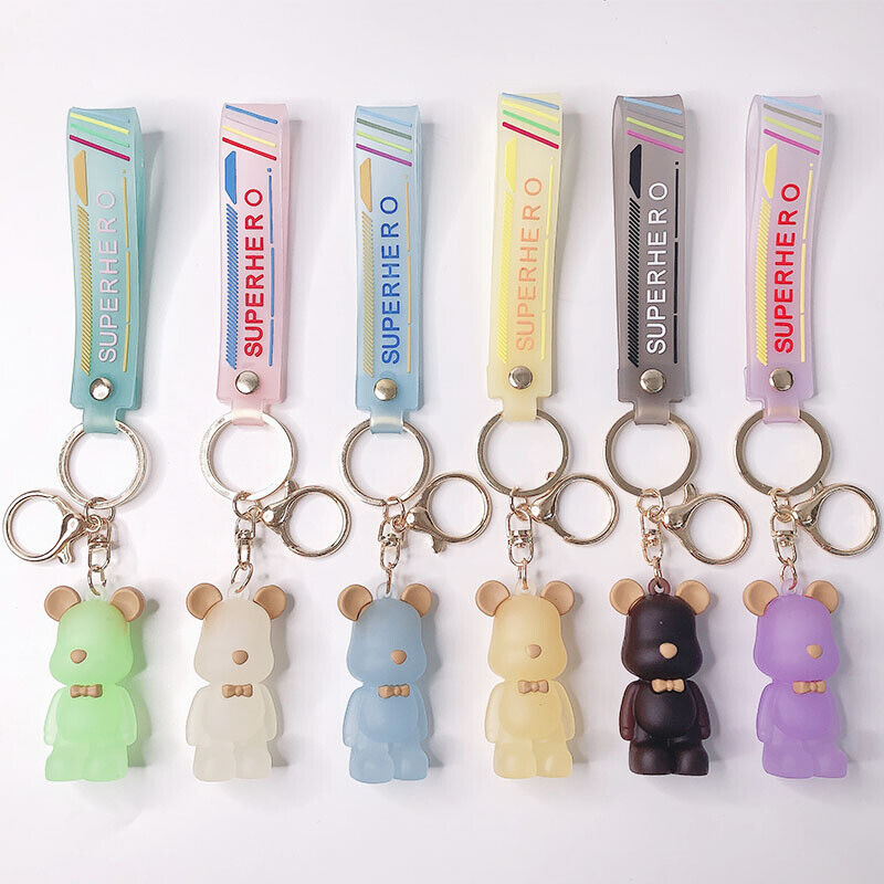 Cartoon Bear Keychain Cute Crystal Keychain Suitable for Car Keys Bag Ornaments Decoration Gifts