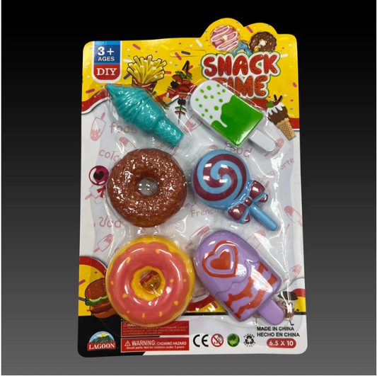 6pcs SnackTime Play Set DIY Novelty Toys for Age 3+ NEW