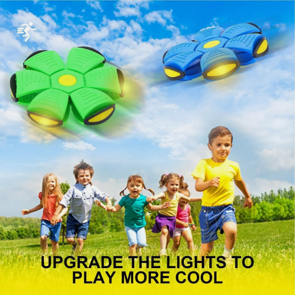 Magic Flying Saucer Ball, Children's Decompression Venting Ball, Step-on Bouncing Luminous Deformation Ball, Interactive Flying Saucer Ball, Non-pet Ball