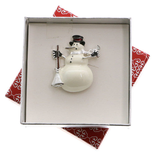 Snowman Pin with Gift Box