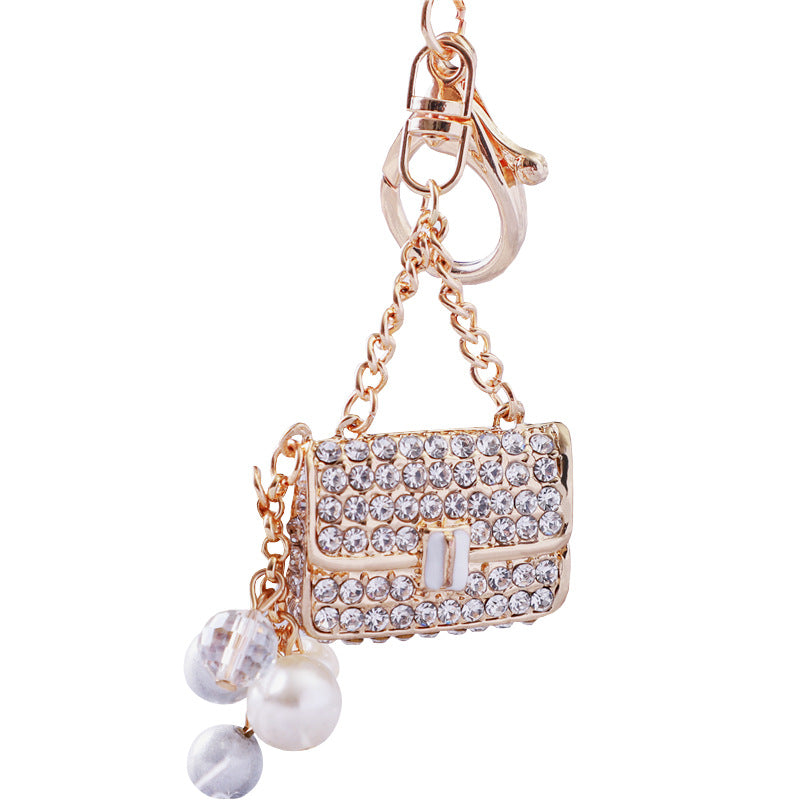 Beautiful Handbag Shape Crystal Rhinestone Keychain