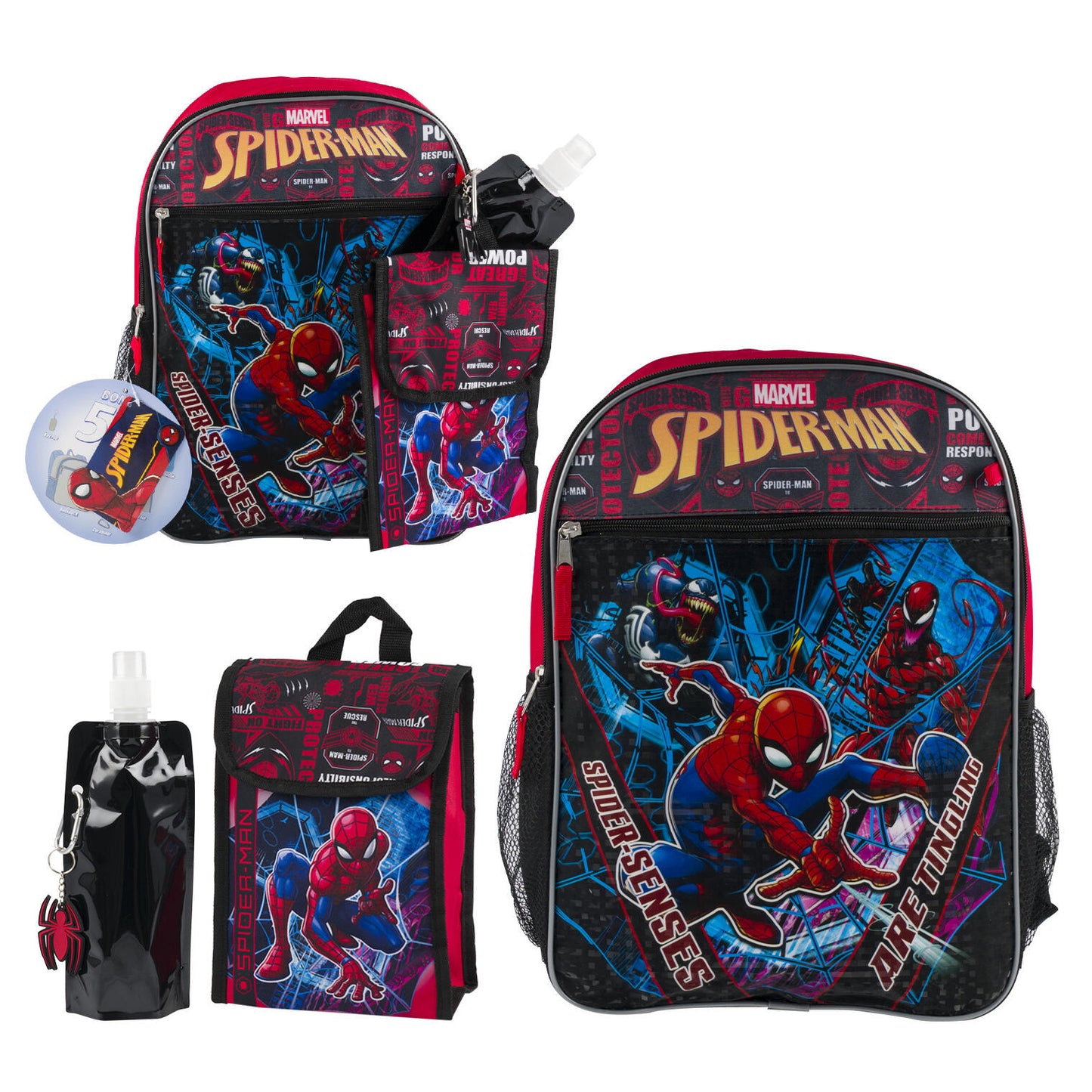 5pc Spiderman Backpack Set