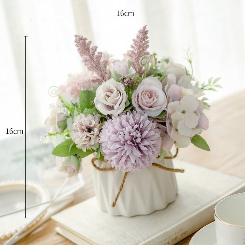 1pc, Artificial Hydrangea Potted Plants  - Perfect for Weddings, Parties, and Home Decor - Realistic Fake Flowers for Stunning Centerpieces and Bouquets