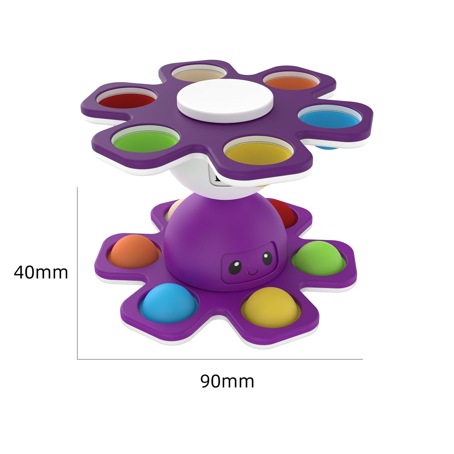 2pcs*Octopus Pop Fidget Spinners It Party Favors Toy, Face Changing Hand Spinner with Bubble Popping Game Sensory Fidget Toy - Autism ADHD Special Needs Stress Reliever